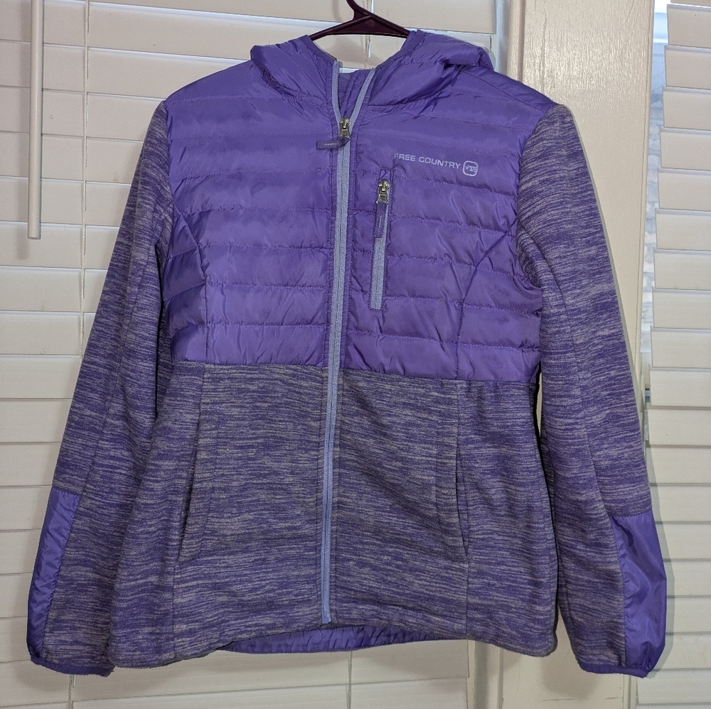Free Country Girl Purple Winter Coat GUC Size Girl's L (14)